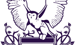 illustrated crest logo for apparel company