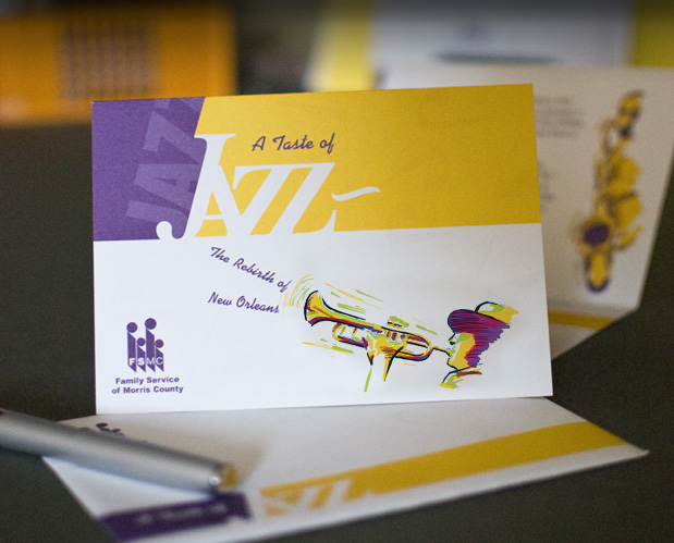 fsmc taste of jazz invitation design
