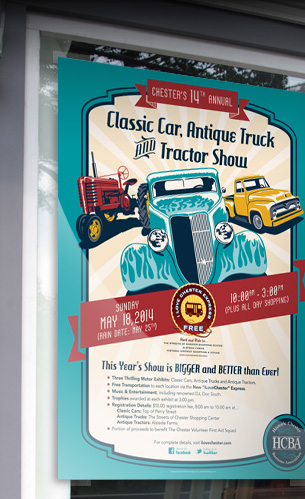 car show poster illustration